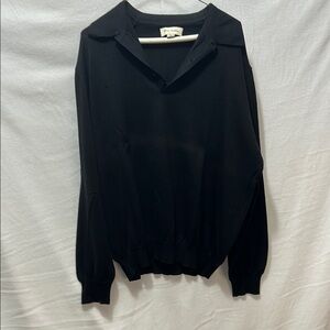 John W. Nordstrom Men's V-Neck Black Sweater